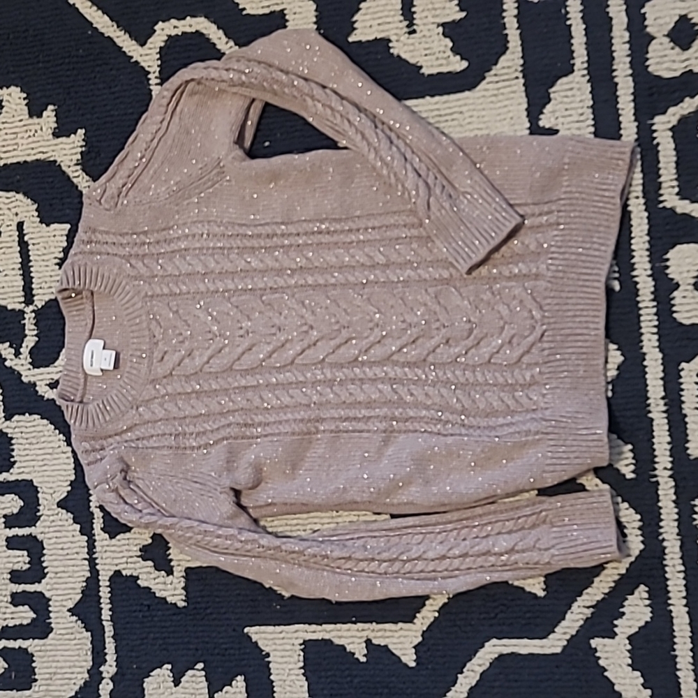 Old Navy - Cable Knit Sweater with Gold Sparkle